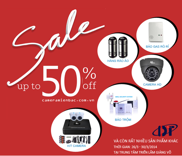 Sales off 50% cho sản phẩm an ninh - cameramienbac